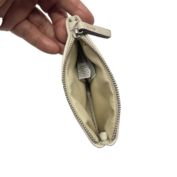 Faux‎ Leather Chic Beige Wristlet Coin Bag Wallet - Picture 3 of 6